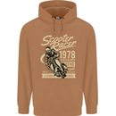 Scooter Racer Legend 1978 Motorbike Mens 80% Cotton Hoodie Caramel Latte