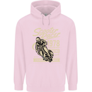 Scooter Racer Legend 1978 Motorbike Mens 80% Cotton Hoodie Light Pink