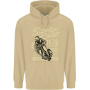 Scooter Racer Legend 1978 Motorbike Mens 80% Cotton Hoodie Sand