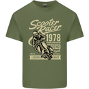 Scooter Racer Legend 1978 Motorbike Mens Cotton T-Shirt Tee Top Military Green