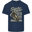 Scooter Racer Legend 1978 Motorbike Mens Cotton T-Shirt Tee Top Navy Blue