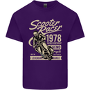 Scooter Racer Legend 1978 Motorbike Mens Cotton T-Shirt Tee Top Purple
