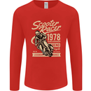 Scooter Racer Legend 1978 Motorbike Mens Long Sleeve T-Shirt Red