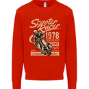 Scooter Racer Legend 1978 Motorbike Mens Sweatshirt Jumper Bright Red