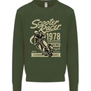 Scooter Racer Legend 1978 Motorbike Mens Sweatshirt Jumper Forest Green