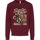 Scooter Racer Legend 1978 Motorbike Mens Sweatshirt Jumper Maroon