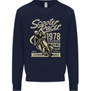 Scooter Racer Legend 1978 Motorbike Mens Sweatshirt Jumper Navy Blue