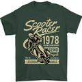 Scooter Racer Legend 1978 Motorbike Mens T-Shirt Cotton Gildan Forest Green