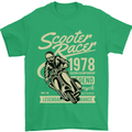 Scooter Racer Legend 1978 Motorbike Mens T-Shirt Cotton Gildan Irish Green