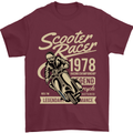 Scooter Racer Legend 1978 Motorbike Mens T-Shirt Cotton Gildan Maroon