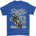 Scooter Racer Legend 1978 Motorbike Mens T-Shirt Cotton Gildan Royal Blue