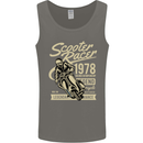 Scooter Racer Legend 1978 Motorbike Mens Vest Tank Top Charcoal