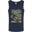 Scooter Racer Legend 1978 Motorbike Mens Vest Tank Top Navy Blue