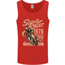 Scooter Racer Legend 1978 Motorbike Mens Vest Tank Top Red