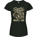 Scooter Racer Legend 1978 Motorbike Womens Petite Cut T-Shirt Black
