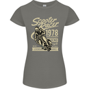 Scooter Racer Legend 1978 Motorbike Womens Petite Cut T-Shirt Charcoal