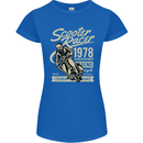 Scooter Racer Legend 1978 Motorbike Womens Petite Cut T-Shirt Royal Blue