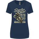 Scooter Racer Legend 1978 Motorbike Womens Wider Cut T-Shirt Navy Blue