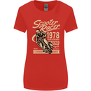 Scooter Racer Legend 1978 Motorbike Womens Wider Cut T-Shirt Red
