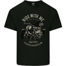 Scooter Ride With Me Motorcycle MOD Mens Cotton T-Shirt Tee Top Black