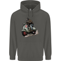 Scooter Skull MOD Moped Motorcycle Biker Childrens Kids Hoodie Storm Grey