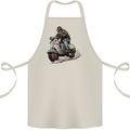 Scooter Skull MOD Moped Motorcycle Biker Cotton Apron 100% Organic Natural