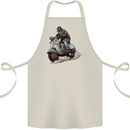 Scooter Skull MOD Moped Motorcycle Biker Cotton Apron 100% Organic Natural
