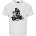 Scooter Skull MOD Moped Motorcycle Biker Kids T-Shirt Childrens White