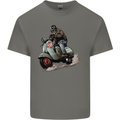 Scooter Skull MOD Moped Motorcycle Biker Mens Cotton T-Shirt Tee Top Charcoal