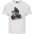Scooter Skull MOD Moped Motorcycle Biker Mens Cotton T-Shirt Tee Top White