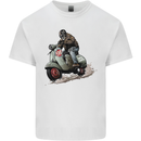 Scooter Skull MOD Moped Motorcycle Biker Mens Cotton T-Shirt Tee Top White