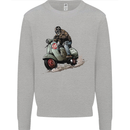 Scooter Skull MOD Moped Motorcycle Biker Mens Sweatshirt Jumper Sports Grey