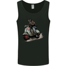 Scooter Skull MOD Moped Motorcycle Biker Mens Vest Tank Top Black