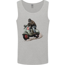 Scooter Skull MOD Moped Motorcycle Biker Mens Vest Tank Top Sports Grey