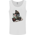 Scooter Skull MOD Moped Motorcycle Biker Mens Vest Tank Top White