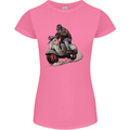 Scooter Skull MOD Moped Motorcycle Biker Womens Petite Cut T-Shirt Azalea