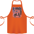 Scooter the Riders on the Storm Motorbike Cotton Apron 100% Organic Orange