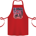 Scooter the Riders on the Storm Motorbike Cotton Apron 100% Organic Red