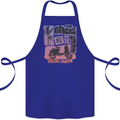 Scooter the Riders on the Storm Motorbike Cotton Apron 100% Organic Royal Blue