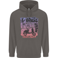 Scooter the Riders on the Storm Motorbike Mens 80% Cotton Hoodie Charcoal