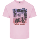 Scooter the Riders on the Storm Motorbike Mens Cotton T-Shirt Tee Top Light Pink