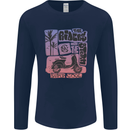 Scooter the Riders on the Storm Motorbike Mens Long Sleeve T-Shirt Navy Blue