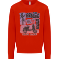 Scooter the Riders on the Storm Motorbike Mens Sweatshirt Jumper Bright Red