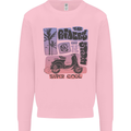 Scooter the Riders on the Storm Motorbike Mens Sweatshirt Jumper Light Pink