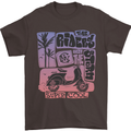 Scooter the Riders on the Storm Motorbike Mens T-Shirt Cotton Gildan Dark Chocolate