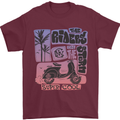 Scooter the Riders on the Storm Motorbike Mens T-Shirt Cotton Gildan Maroon