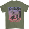 Scooter the Riders on the Storm Motorbike Mens T-Shirt Cotton Gildan Military Green