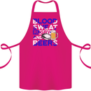 Scotland Blood Sweat & Beers Rugby Scottish Cotton Apron 100% Organic Pink