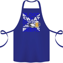 Scotland Blood Sweat & Beers Rugby Scottish Cotton Apron 100% Organic Royal Blue