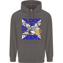 Scotland Blood Sweat & Beers Rugby Scottish Mens 80% Cotton Hoodie Charcoal